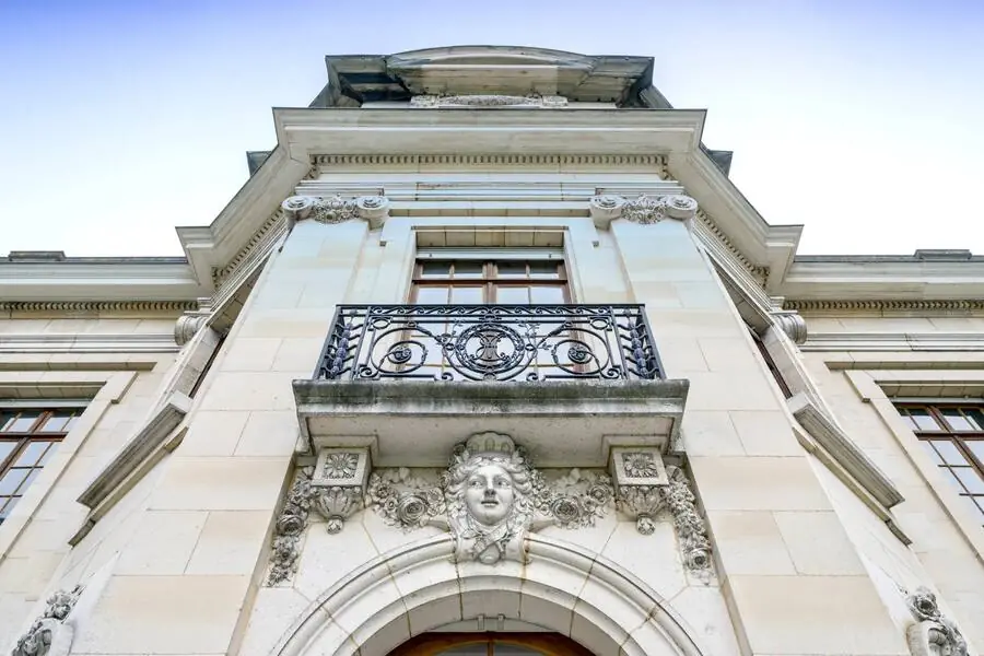 Carved façade of the château