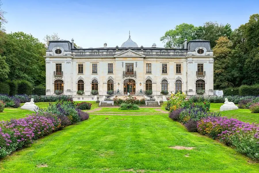 Façade of Château d'Enghien from the gardens
